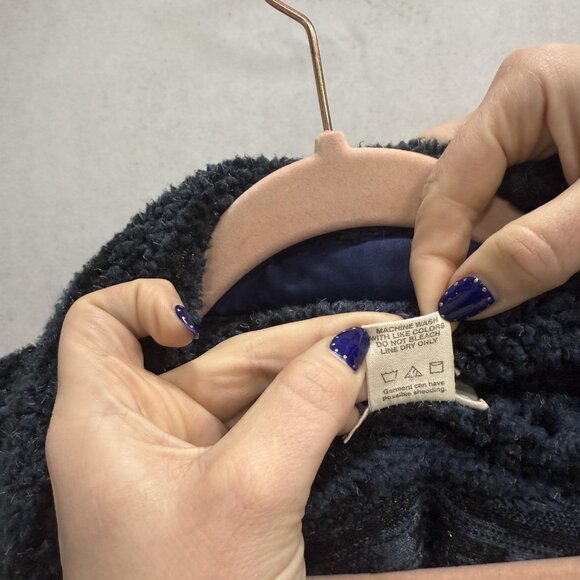 Colorado Trading Jacket Mens XL Blue Black Sherpa Fleece Buffalo Bison Western - Picture 4 of 8